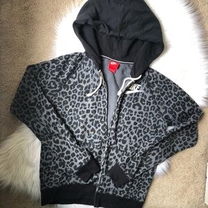 Nike cheetah print hoodie